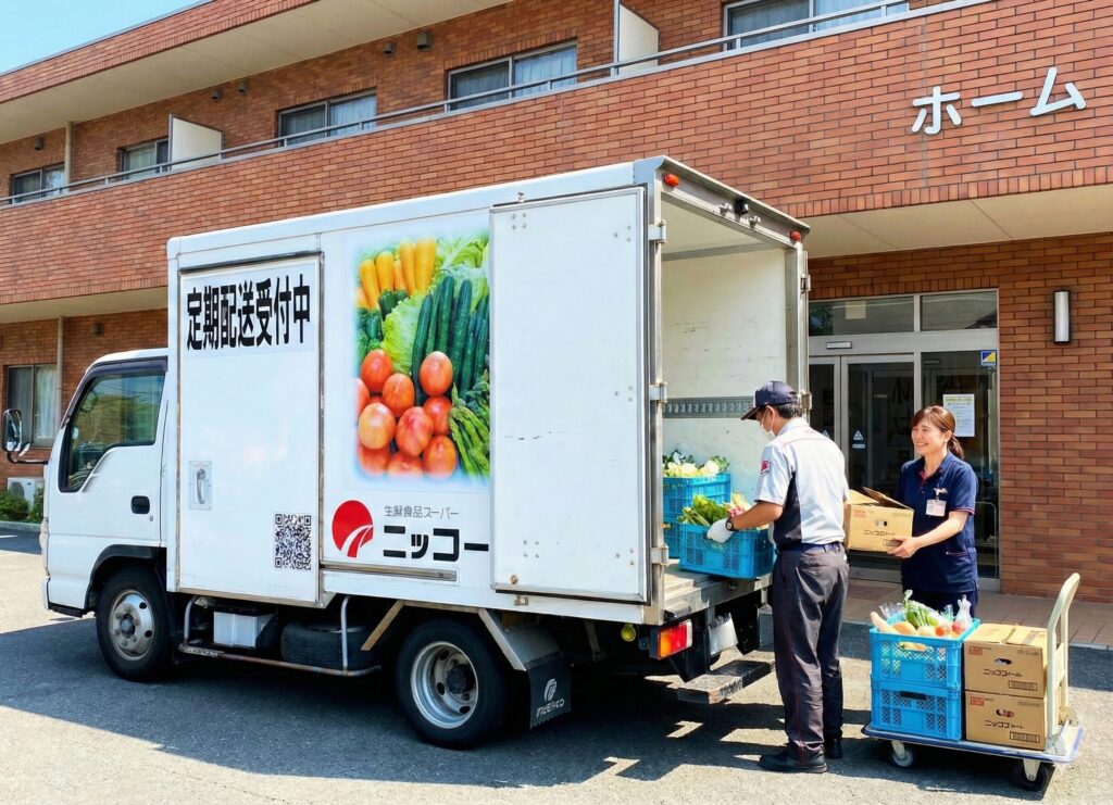 大口注文を配達の様子